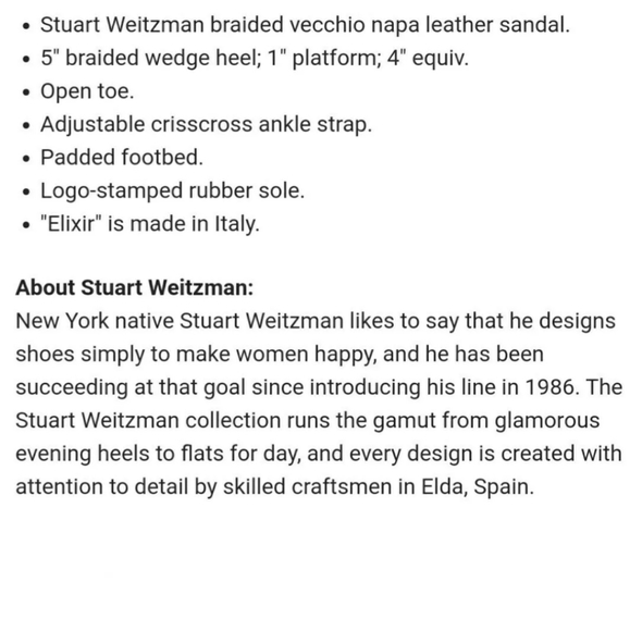 Stuart Weitzman Elixir Wedge Espadrille Adobe New - Picture 8 of 8